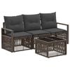 vidaXL Gartensofa-set 4 pcs Grau Poly-Rattan