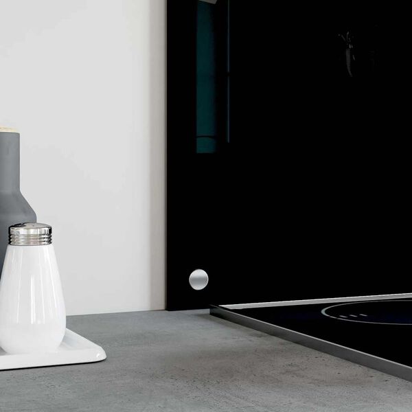 vidaXL Küchenrückwand Schwarz 100x40 cm Hartglas