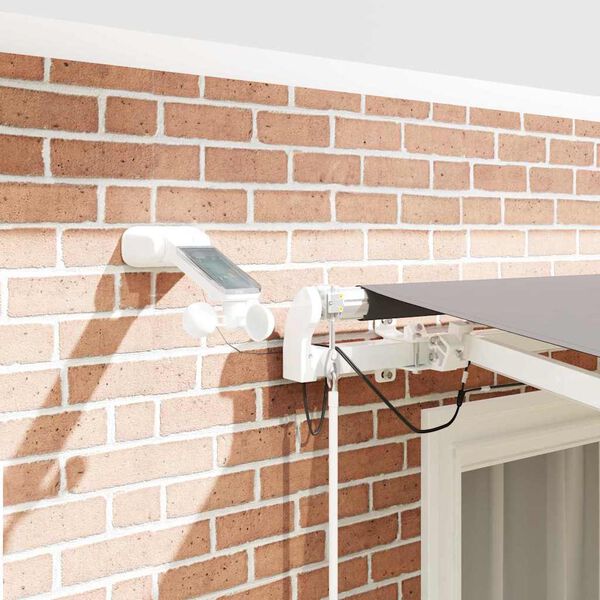 vidaXL Einziehbare Markise Hellgrau 300 x 250 cm Polyester und Metall