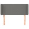 vidaXL Kopfteil mit Ohren Dunkelgrau 83x16x78/88 cm Stoff