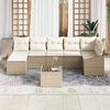vidaXL Garten-Sofa-Set mit Kissen 8 pcs Beige und Creme Poly-Rattan