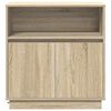 vidaXL LED-Sideboard Sonoma-Eiche 71 x 34,5 x 75 cm Holzwerkstoff