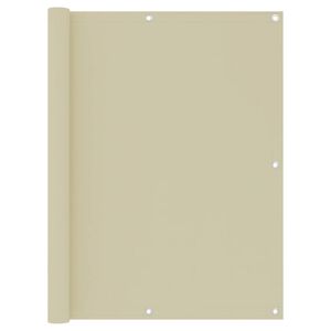 vidaXL Balkon-Sichtschutz Creme 120x600 cm Oxford-Gewebe