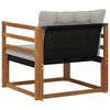 vidaXL Outdoor-Sofagarnitur Massives Akazienholz und Textilene Natur