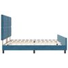 vidaXL Boxspringbett mit Kopfteil Dunkelblau 180 x 200 cm Samt