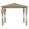 vidaXL Pavillon mit Pfostenabdeckungen 3x3x2,6 m Taupe 160 g/m²