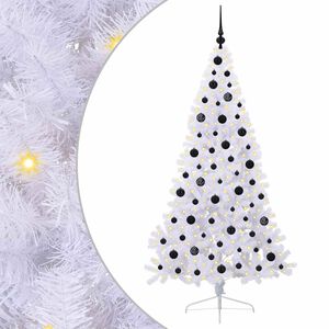 vidaXL K&uuml;nstlicher Weihnachtsbaum Wei&szlig; 180 cm PVC und Stahl