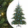 vidaXL K&uuml;nstlicher klappbarer Weihnachtsbaum Gr&uuml;n 150 cm PVC und Stahl