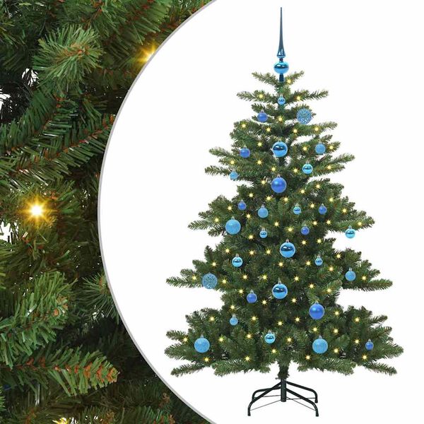 vidaXL K&uuml;nstlicher klappbarer Weihnachtsbaum Gr&uuml;n 150 cm PVC und Stahl