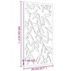 vidaXL Garten-Wanddeko 105x55 cm Cortenstahl Bambusblatt-Design