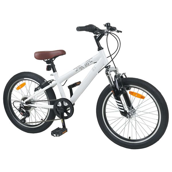 vidaXL Kids Mountain Bike 20 Zoll 6-Speed f&uuml;r 5-8 Jahre alt Wei&szlig;