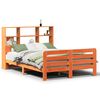 vidaXL Massivholzbett ohne Matratze Wachsbraun 120x190 cm Kiefernholz