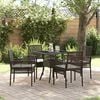 vidaXL Garten Essgruppe 5 pcs Braun Poly-Rattan