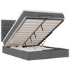 vidaXL Ottoman-Bett mit Matratze & LEDs Dunkelgrau 140x190 cm Stoff