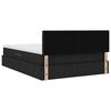 vidaXL Bett mit Stauraum und LED Schwarz 140 x 190 cm Polyester
