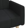 vidaXL Schlafsofa 2-Sitzer Schwarz Stoff