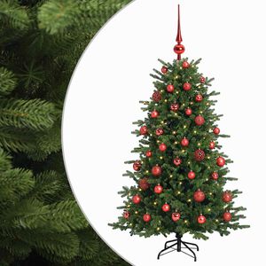 vidaXL K&uuml;nstlicher Weihnachtsbaum mit Weihnachtskugel 120 cm 150 LEDs