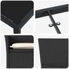 vidaXL Garten Essgruppe mit Kissen 5 pcs Schwarz Poly-Rattan