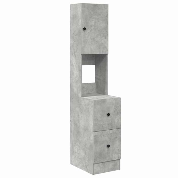 vidaXL K&uuml;chenschrank mit Regal Grau 35 x 50 x 180 cm Holzwerkstoff