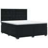 vidaXL Boxspringbett mit Matratze Schwarz 140 x 190 cm Samt