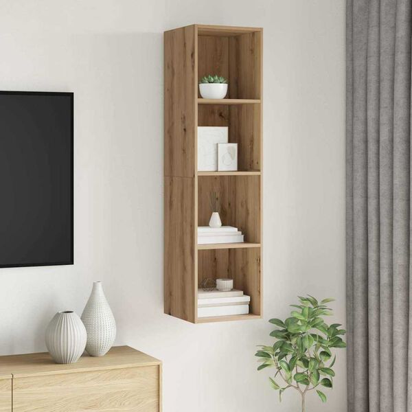 vidaXL TV-Schrankset Artisan-Eiche 37 x 37 x 142,5 cm Holzwerkstoff