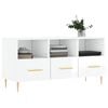 vidaXL TV-Schrank Hochglanz-Weiß 102x36x50 cm Holzwerkstoff
