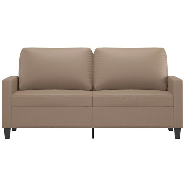 vidaXL 2-Sitzer-Sofa Cappuccino-Braun 140 cm Kunstleder