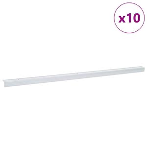vidaXL Treppenkantenprofile 10 stk. Silber 67 x 3 x 2 cm Aluminium