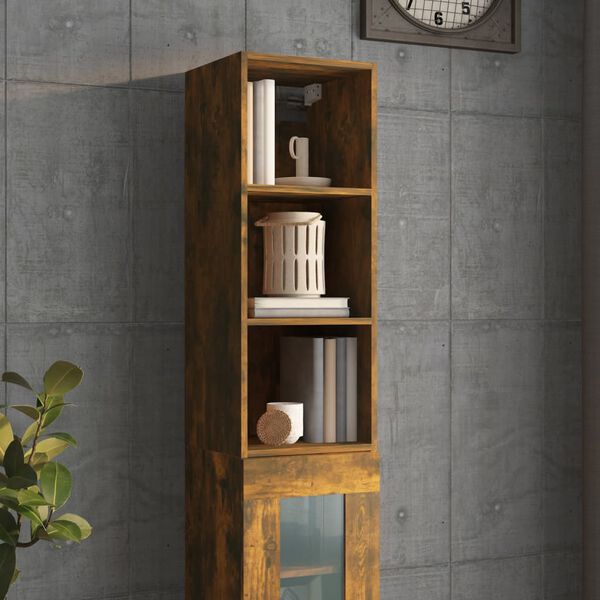vidaXL Wandschrank R&auml;uchereiche 34,5x32,5x90 cm Holzwerkstoff