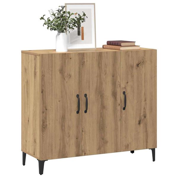 vidaXL Sideboard Artisan-Eiche 90x34x80 cm Holzwerkstoff