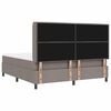 vidaXL Boxspringbett mit Matratze Taupe 180 x 200 cm Stoff