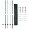 vidaXL Euro-Zaun mit Pfosten 10 x 1,5 m PVC-beschichteter Stahl Gr&uuml;n