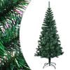 vidaXL K&uuml;nstlicher Weihnachtsbaum Schillernde Spitzen Gr&uuml;n 180 cm PVC