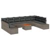 vidaXL Garten-Sofa-Set 11 stk. Grau
