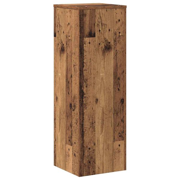 vidaXL Pflanzenst&auml;nder Altholz-Optik 33x33x100 cm Holzwerkstoff
