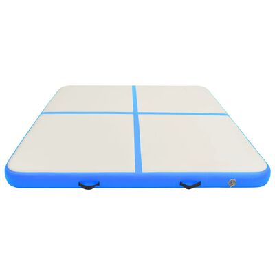 vidaXL Aufblasbare Gymnastikmatte mit Pumpe 200x200x10 cm PVC Blau