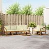 vidaXL Outdoor-Sofagarnitur 7 pcs Natur und Creme Massivholz Akazie