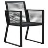 vidaXL 7-tlg. Garten-Essgruppe PVC Rattan Schwarz