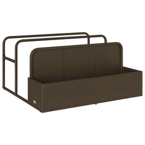 vidaXL Pool Aufbewahrungsbeh&auml;lter Braun 110x100x57 cm Poly Rattan