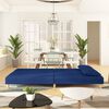 vidaXL Schlafsofa 2-Sitzer mit 2 Kissen Blau Stoff