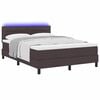 vidaXL Boxspringbett mit Matratze Dunkelbraun 140 x 200 cm Stoff