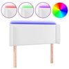 vidaXL LED Kopfteil Wei&szlig; 103x16x78/88 cm Kunstleder