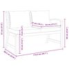 vidaXL Gartenbank 114,5 cm mit Creme Kissen Massivholz Akazie