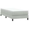 vidaXL Boxspringbett mit Matratze Hellgrau 90x220 cm Samt