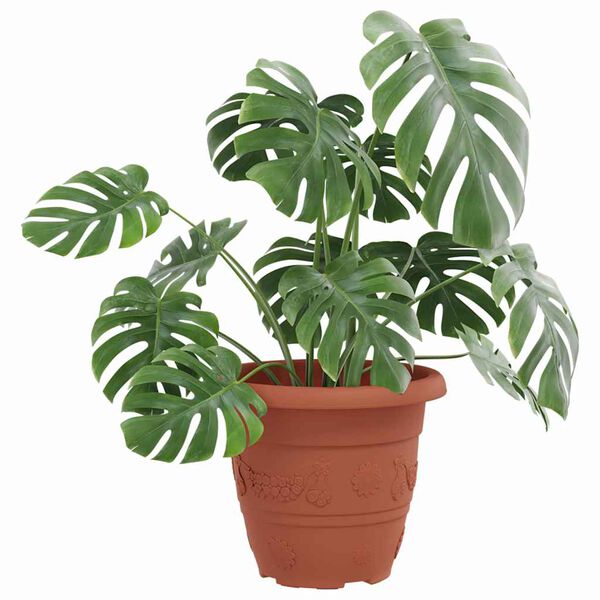 vidaXL Runder Blumentopf 24 pcs Ziegelrot &Oslash; 26 x 21,5 cm Kunststoff