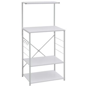 vidaXL Mikrowellenregal Wei&szlig; 60x39,6x123 cm Holzwerkstoff