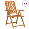 vidaXL Gartenstuhl 8 stk. Braun Massivholz Akazie
