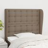vidaXL Kopfteil mit Ohren Taupe 103x23x118/128 cm Stoff