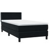 vidaXL Boxspringbett mit Matratze Schwarz 100x220 cm Samt