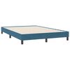 vidaXL Boxspringbett mit Matratze & LED Dunkelblau 160x220 cm Samt